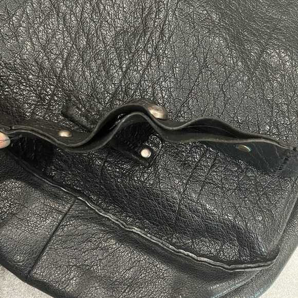 Lucky Brand Pebble Leather Studded Black Crossbody Bag Boho Hippie - Picture 16 of 16